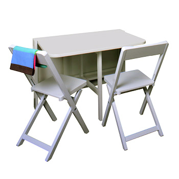 TL-MTW Medium White Table and Chair Set