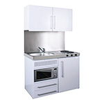 Silver Eyeline 1200mm Mini Kitchen with Wall Cupboards