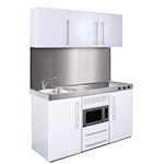 Silver Eyeline 1500mm Residential Mini Kitchen with Wall Cupboards