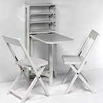 Small White Dining Table and Chair Set